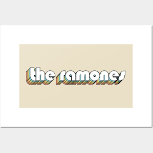 The Ramones - Retro Rainbow Typography Faded Style Posters and Art